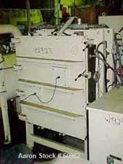 Used Cober freeze/dryer microwave with twin generators, model S6F. 5 kw, 6 shelves 30" wide x 24" deep spaced 1/2" apart, hinged front door with swing bolt closure. Includes (1) FTS refrigeration uni...