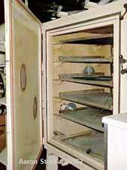 Used Cober freeze/dryer microwave with twin generators, model S6F. 5 kw, 6 shelves 30" wide x 24" deep spaced 1/2" apart, hinged front door with swing bolt closure. Includes (1) FTS refrigeration uni...