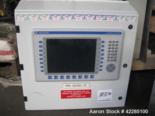 Used Edwards Lyophilizer, model Lyomax 1.0, 24sq.ft. total surface area, with stoppering, associated compressors,vacuum pump, control panel with Allen Bradley Panelview+ 1000 controls, serial# M92211...
