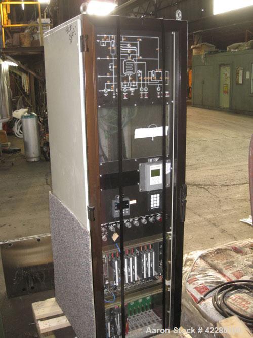Used Edwards Lyophilizer, model Lyomax 1.0, 24sq.ft. total surface area, with stoppering, associated compressors,vacuum pump, control panel with Allen Bradley Panelview+ 1000 controls, serial# M92211...