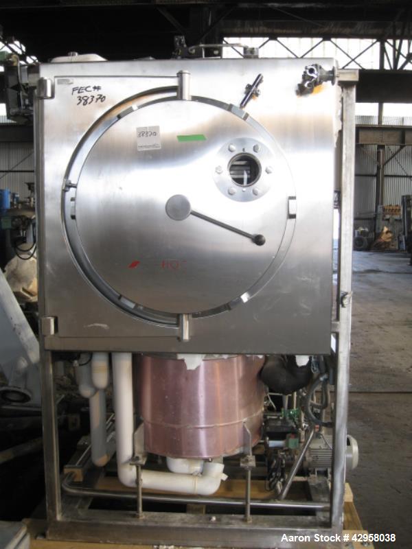 Used Edwards Lyophilizer, model Lyomax 1.0, 24 sq. ft. total surface area, with associated compressors, vacuum pump, control panel with Allen Bradley Panelview+ 1000 controls, serial# M922110, new 19...