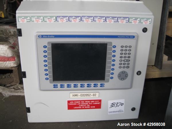 Used Edwards Lyophilizer, model Lyomax 1.0, 24 sq. ft. total surface area, with associated compressors, vacuum pump, control panel with Allen Bradley Panelview+ 1000 controls, serial# M922110, new 19...