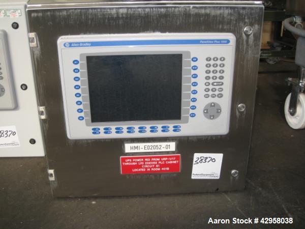 Used Edwards Lyophilizer, model Lyomax 1.0, 24 sq. ft. total surface area, with associated compressors, vacuum pump, control panel with Allen Bradley Panelview+ 1000 controls, serial# M922110, new 19...