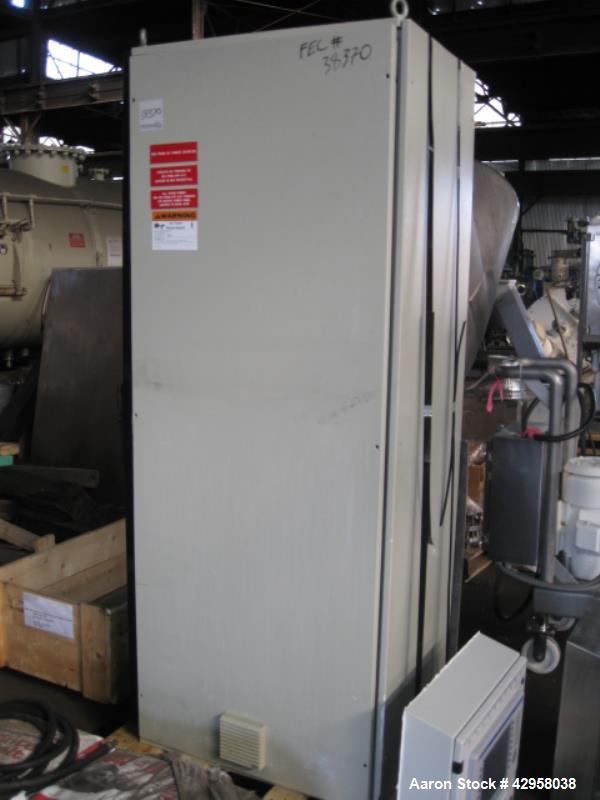Used Edwards Lyophilizer, model Lyomax 1.0, 24 sq. ft. total surface area, with associated compressors, vacuum pump, control panel with Allen Bradley Panelview+ 1000 controls, serial# M922110, new 19...