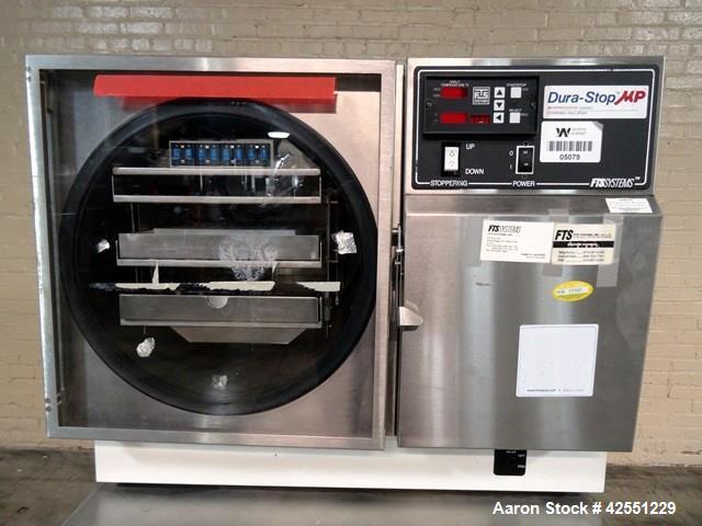 Used FTS Freeze Dryer, Model TDS-00035-A, Stainless Steel. Approximately 3.75 square feet surface area with (3) 11" x 16" shelves. Has model FD-00007-A chiller system, R12 refrigerant. Serial# TDS-7-...