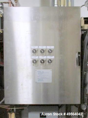 Used Usifroid H 601PS Freeze Dryer with Hull Control Panel and Vacuum Controller Includes Dual Alcatel 2063 Vacuum Pumps; Heat Exchanger Skid and a 3 System Compressor Skid. S/n# 8104642.