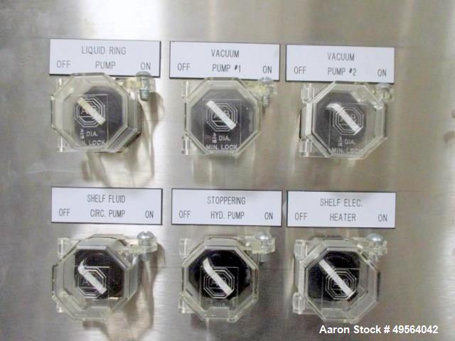 Used Usifroid H 601PS Freeze Dryer with Hull Control Panel and Vacuum Controller Includes Dual Alcatel 2063 Vacuum Pumps; Heat Exchanger Skid and a 3 System Compressor Skid. S/n# 8104642.