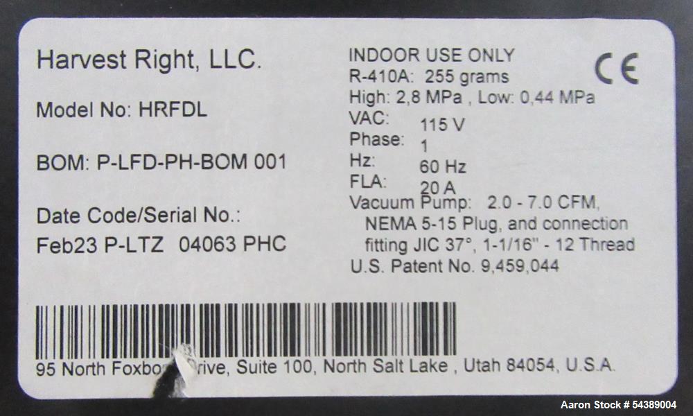 Harvest Right HRFDL Freeze Dryer with Touch Screen Control for Sale