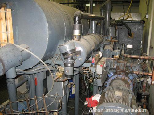 Used Hull Freeze Dryer, Model 72SF100. 6 shelves 36" x 48", 72 square feet. Temperature range of -55 deg C to +75 deg C. Ice capacity 100 kg total on two internal plate condensers. 460 volts @ 60 hz,...