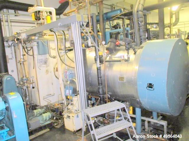 Used Hull Stainless Steel Freeze Dryer, Approximate 70 Cubic Feet (17 sq. ft.). Hull Control Panel and Shelf/Steam Controller Includes Stokes 212H-11 Microvac Pump Skid; and a 2 System Compressor Ski...