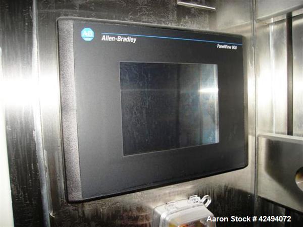 Used Usifroid freeze dryer, 47.3 sq ft (4.4 sq meter), model SMH 440.F.PSA.BV.V.PP.S, 316L stainless steel chamber and product contact surfaces, with (8) 24" x 36" usable shelves, 3.5" shelf spacing,...