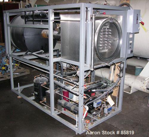 USED: Vertis freeze dryer, 24 sq ft, model 253831, 304 stainless steel construction. With (8) 18" x 24" shelves, 50# ice capacity with external condenser, R502 refrigerant with compressor, model D30A...