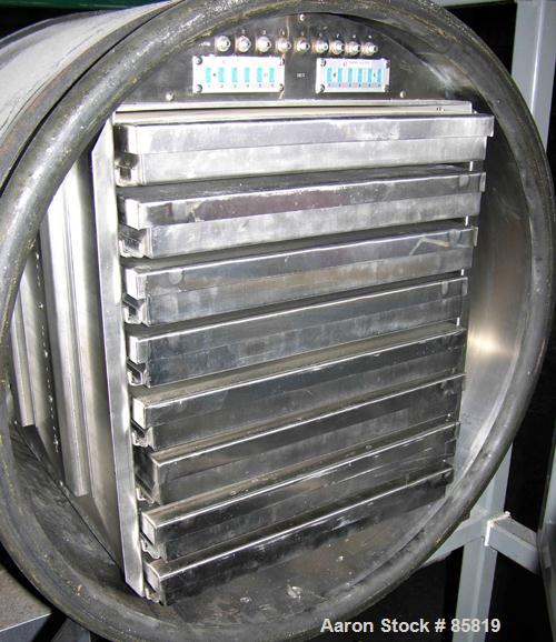 USED: Vertis freeze dryer, 24 sq ft, model 253831, 304 stainless steel construction. With (8) 18" x 24" shelves, 50# ice capacity with external condenser, R502 refrigerant with compressor, model D30A...