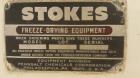 Used Stokes Freeze Dryer, Model 96PV, approximately 96 square foot lined.