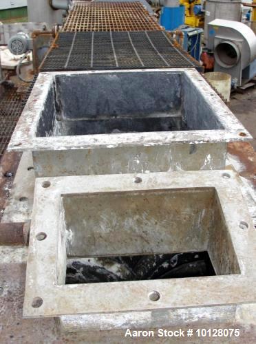 Used Twin Screw Stainless Steel Hollowscrew Dryer. Twin 12" diameter x 128" long scre