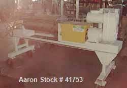USED: Hollowscrew processor, 321 stainless steel. 2 cored screws,5" diameter x 36" long x 3" flight pitch. Carbon steel jacketed trough and top cover, rated for 25 psi hot oil service only. 7" x9-1/2...