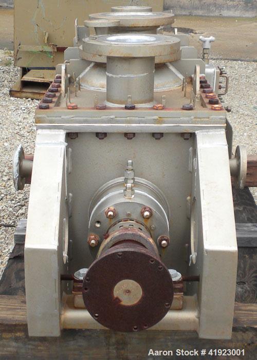 Used Hosokawa Bepex Torus Disc Dryer, Model TDJS-12-4, 316L Stainless Steel. Approximately 5.2 cubic feet working capacity. Approximately 12-1/2'' diameter x 50-1/2'' long x 14" deep trough with an a...