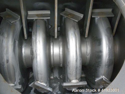 Used Hosokawa Bepex Torus Disc Dryer, Model TDJS-12-4, 316L Stainless Steel. Approximately 5.2 cubic feet working capacity. Approximately 12-1/2'' diameter x 50-1/2'' long x 14" deep trough with an a...