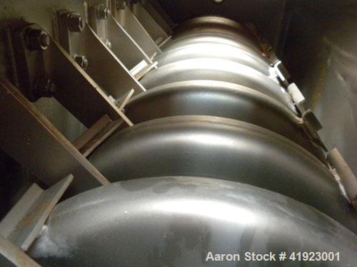 Used Hosokawa Bepex Torus Disc Dryer, Model TDJS-12-4, 316L Stainless Steel. Approximately 5.2 cubic feet working capacity. Approximately 12-1/2'' diameter x 50-1/2'' long x 14" deep trough with an a...