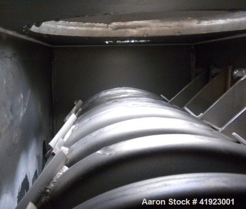 Used Hosokawa Bepex Torus Disc Dryer, Model TDJS-12-4, 316L Stainless Steel. Approximately 5.2 cubic feet working capacity. Approximately 12-1/2'' diameter x 50-1/2'' long x 14" deep trough with an a...