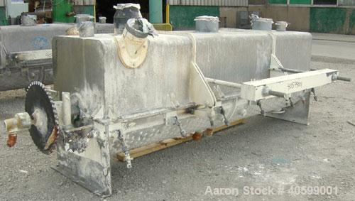 Used Reitz/Bepex Torus Disc Dryer, model TDJS-26-8, 304 stainless steel. Approximately 17 cubic feet working capacity. 24" diameter x 102" long x 4" spaced cored screw, rated 80 psi at 200 deg F, app...