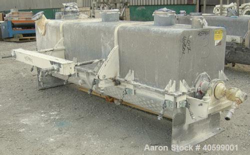 Used Reitz/Bepex Torus Disc Dryer, model TDJS-26-8, 304 stainless steel. Approximately 17 cubic feet working capacity. 24" diameter x 102" long x 4" spaced cored screw, rated 80 psi at 200 deg F, app...