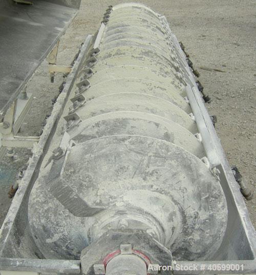 Used Reitz/Bepex Torus Disc Dryer, model TDJS-26-8, 304 stainless steel. Approximately 17 cubic feet working capacity. 24" diameter x 102" long x 4" spaced cored screw, rated 80 psi at 200 deg F, app...