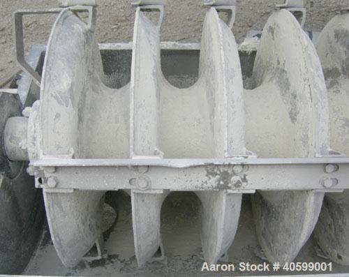 Used Reitz/Bepex Torus Disc Dryer, model TDJS-26-8, 304 stainless steel. Approximately 17 cubic feet working capacity. 24" diameter x 102" long x 4" spaced cored screw, rated 80 psi at 200 deg F, app...