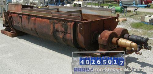 Used Denver Holo-Flite Processor cooler/dryer, model D2414GED, carbon steel/316 stainless steel. Jacketed trough 166" long x 44" wide x approximately 28" deep.  Rated approximately 432 square feet he...