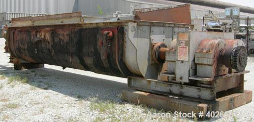Used Denver Holo-Flite Processor cooler/dryer, model D2414GED, carbon steel/316 stainless steel. Jacketed trough 166" long x 44" wide x approximately 28" deep.  Rated approximately 432 square feet he...