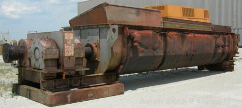 Used Denver Holo-Flite Processor cooler/dryer, model D2414GED, carbon steel/316 stainless steel. Jacketed trough 166" long x 44" wide x approximately 28" deep.  Rated approximately 432 square feet he...