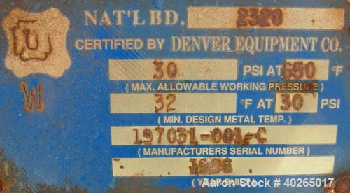 Used Denver Holo-Flite Processor cooler/dryer, model D2414GED, carbon steel/316 stainless steel. Jacketed trough 166" long x 44" wide x approximately 28" deep.  Rated approximately 432 square feet he...