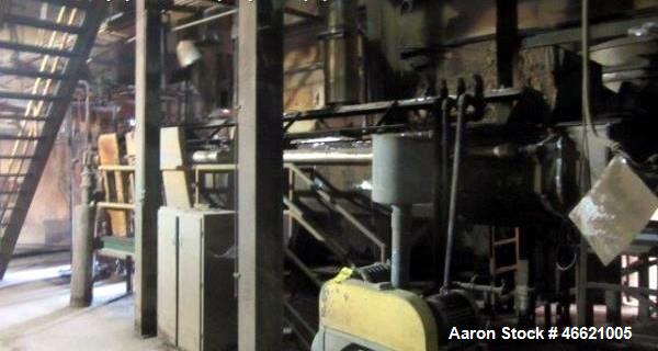 Used Denver Twin Screw Holoflite Dryer, Model D2424-6GED, Carbon Steel. (2) 24" Diameter x 24' long intermeshing cored screws rated 150 psi at 650 degrees F. Jacketed trough rated 50 psi at 650 degre...