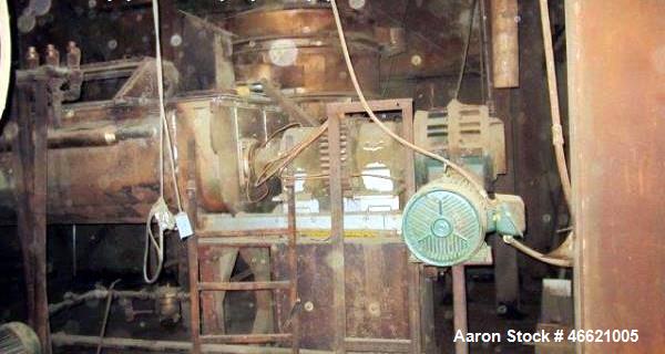 Used Denver Twin Screw Holoflite Dryer, Model D2424-6GED, Carbon Steel. (2) 24" Diameter x 24' long intermeshing cored screws rated 150 psi at 650 degrees F. Jacketed trough rated 50 psi at 650 degre...