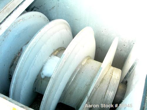 USED: Denver single screw Holo-Flite processor, model S2412-6. 304 stainless steel. (1) 24" diameter x 12' long x 6" pitch cored screw rated 150 psi at 650 deg F. Carbon steel jacketed trough 25" wid...
