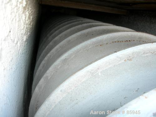 USED: Denver single screw Holo-Flite processor, model S2412-6. 304 stainless steel. (1) 24" diameter x 12' long x 6" pitch cored screw rated 150 psi at 650 deg F. Carbon steel jacketed trough 25" wid...