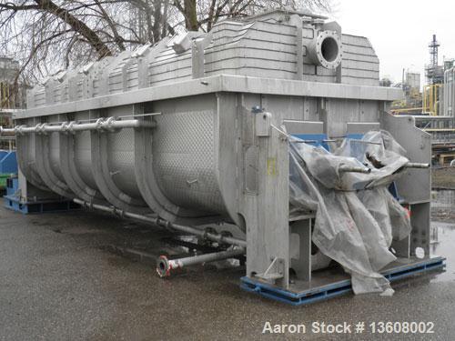 Used Gouda Nara 14W-190 Continuous Double Paddle Dryer/Hollowflight Screw Processor.  316L Stainless steel.  Heating surface on 1993.1 square feet (190 m2), dimple jacketed, with adjustable packing g...