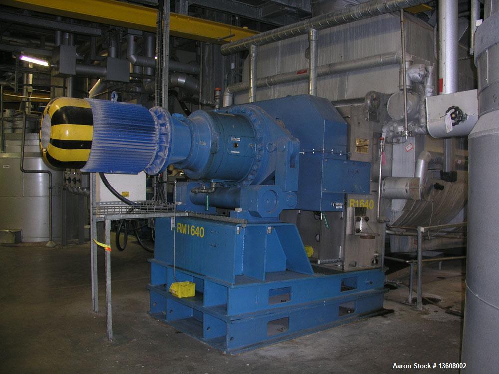 Used Gouda Nara 14W-190 Continuous Double Paddle Dryer/Hollowflight Screw Processor.  316L Stainless steel.  Heating surface on 1993.1 square feet (190 m2), dimple jacketed, with adjustable packing g...