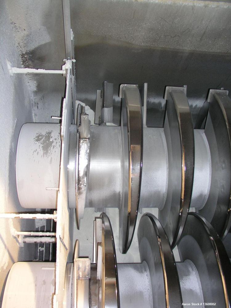 Used Gouda Nara 14W-190 Continuous Double Paddle Dryer/Hollowflight Screw Processor.  316L Stainless steel.  Heating surface on 1993.1 square feet (190 m2), dimple jacketed, with adjustable packing g...