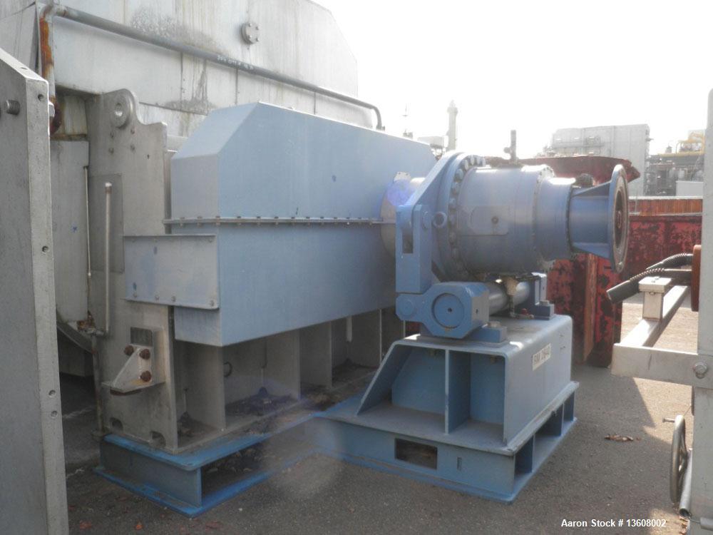 Used Gouda Nara 14W-190 Continuous Double Paddle Dryer/Hollowflight Screw Processor.  316L Stainless steel.  Heating surface on 1993.1 square feet (190 m2), dimple jacketed, with adjustable packing g...