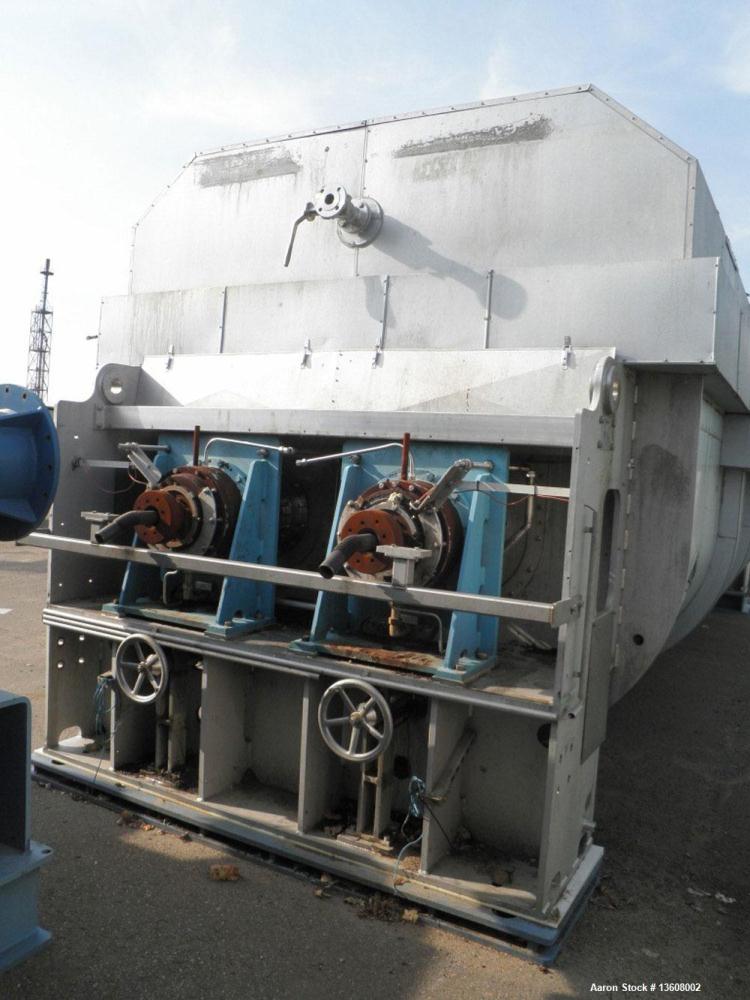 Used Gouda Nara 14W-190 Continuous Double Paddle Dryer/Hollowflight Screw Processor.  316L Stainless steel.  Heating surface on 1993.1 square feet (190 m2), dimple jacketed, with adjustable packing g...