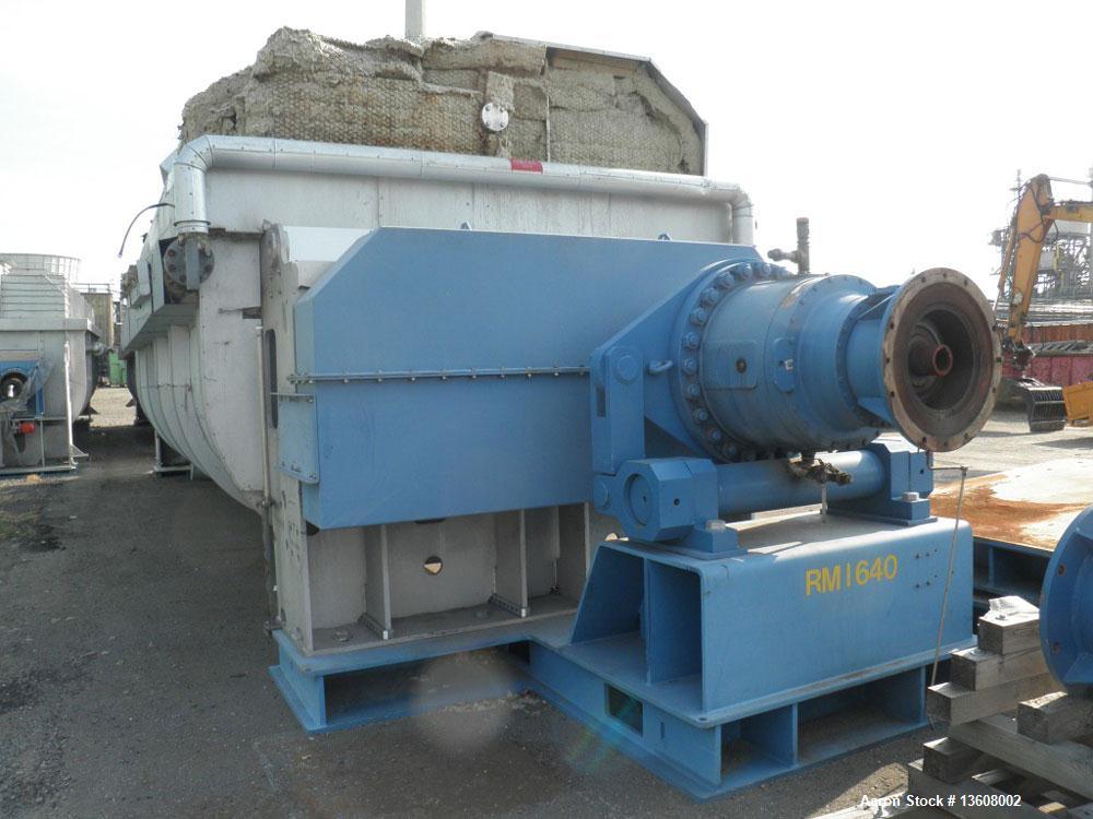 Used Gouda Nara 14W-190 Continuous Double Paddle Dryer/Hollowflight Screw Processor.  316L Stainless steel.  Heating surface on 1993.1 square feet (190 m2), dimple jacketed, with adjustable packing g...