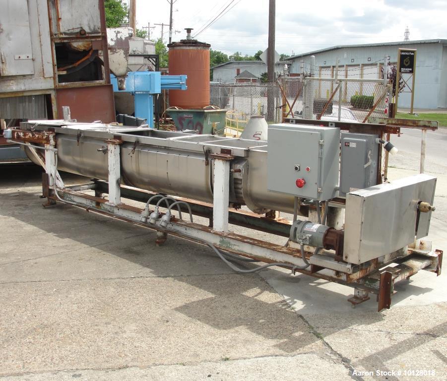Used- Stainless Steel Groen Continuous Jacketed Screw Blender/Cooker/Dryer