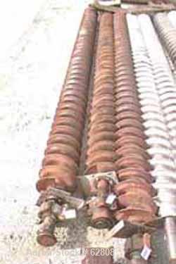 USED: Hollowflight screw, cored carbon steel, 16" dia x 20' long. Shaft size 4" dia.
