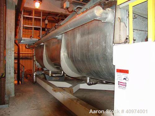 Used Komline Sanderson NARA Dryer, Model 12W-1300. Working volume 392 cubic feet. Material of construction 304 stainless steel on all contact surfaces. Rated for 345 lb steam. Design temp 434 deg F. ...