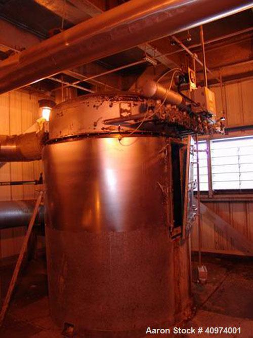 Used Komline Sanderson NARA Dryer, Model 12W-1300. Working volume 392 cubic feet. Material of construction 304 stainless steel on all contact surfaces. Rated for 345 lb steam. Design temp 434 deg F. ...