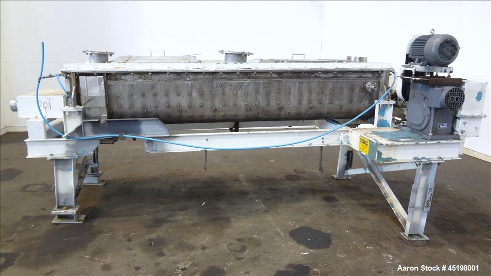 Used Stainless steel Komline-Sanderson Paddle Dryer/Processor, Model 3W-W
