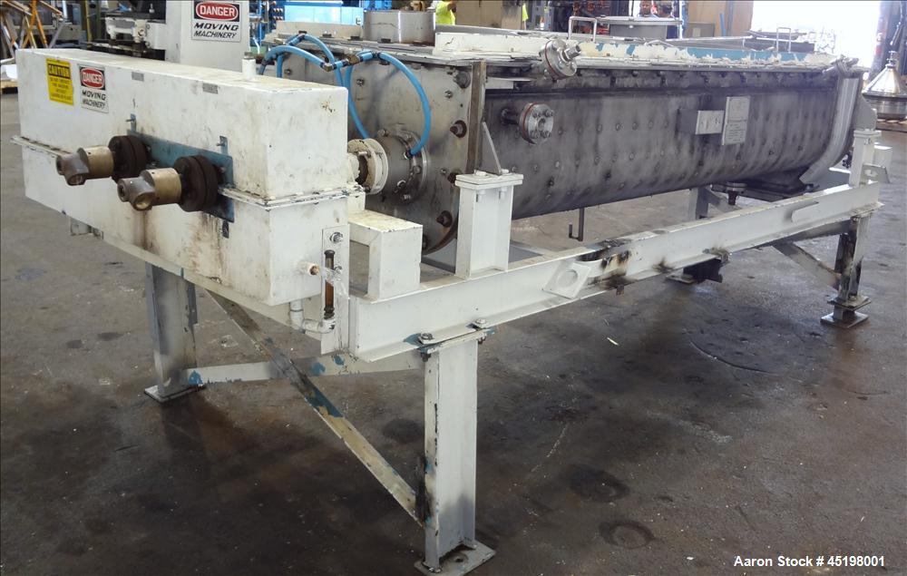 Used Stainless steel Komline-Sanderson Paddle Dryer/Processor, Model 3W-W