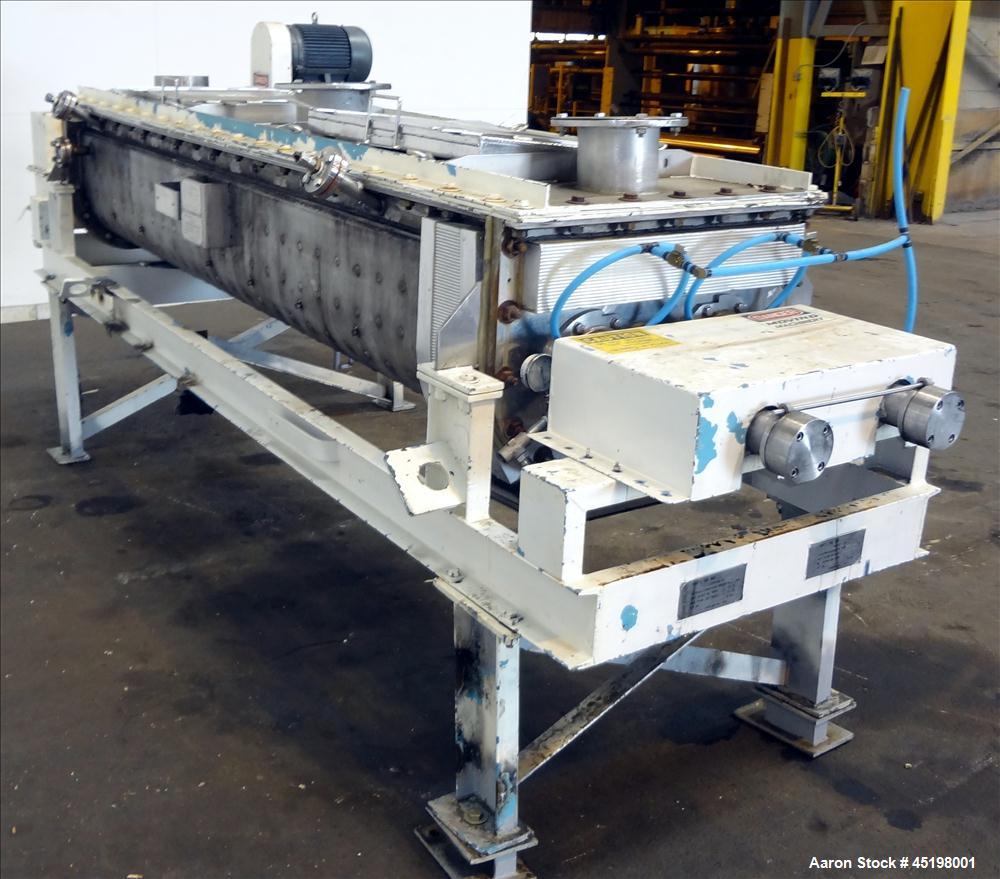 Used Stainless steel Komline-Sanderson Paddle Dryer/Processor, Model 3W-W