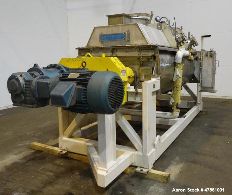 Used Komline-Sanderson Nara Paddle Dryer-Processor, Model 6W-250.
